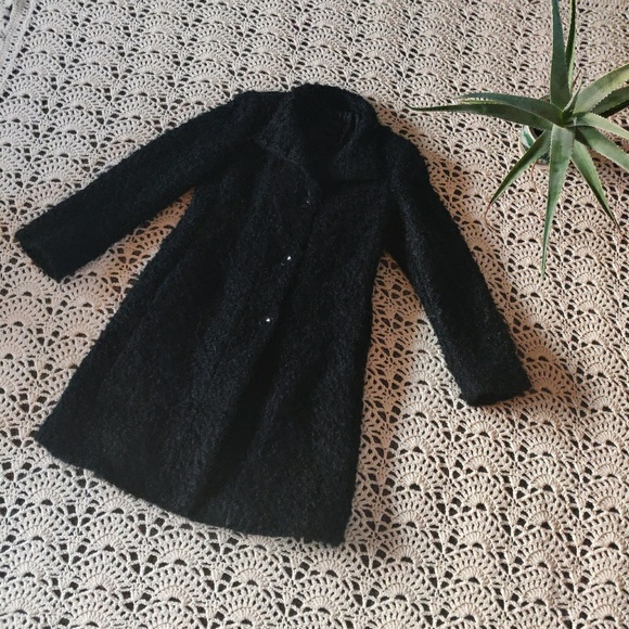 Black Wool Coat - Hilary Radley - Size 6 - Picture 2 of 6